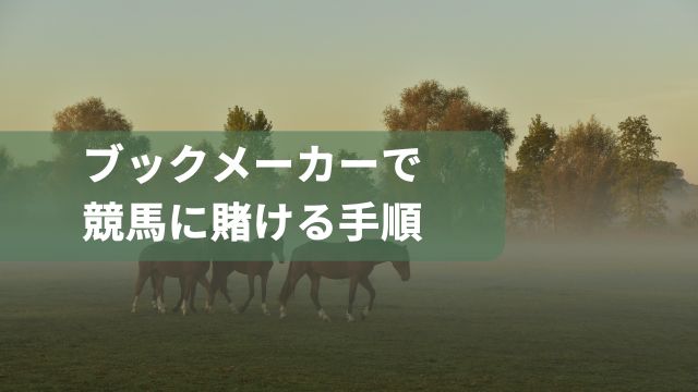 ブックメーカーで競馬に賭ける手順