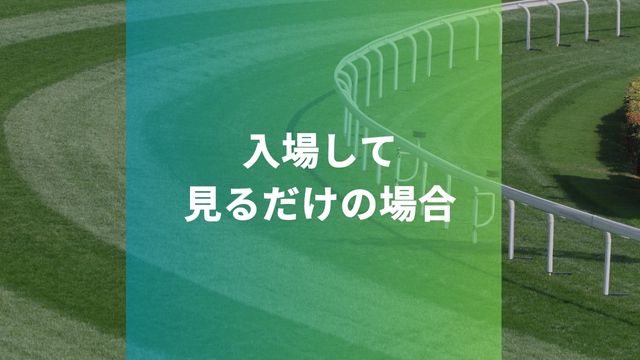 競馬は何歳から？入場して見るだけの場合