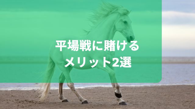 競馬の平場戦に賭けるメリット2選