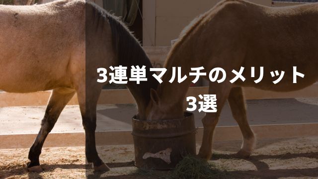 競馬における3連単マルチのメリット3選