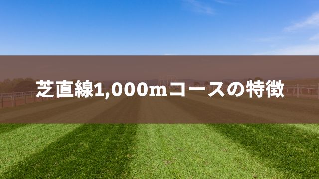 新潟競馬場における芝直線1,000mコースの特徴