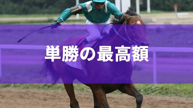 競馬の単勝の最高額