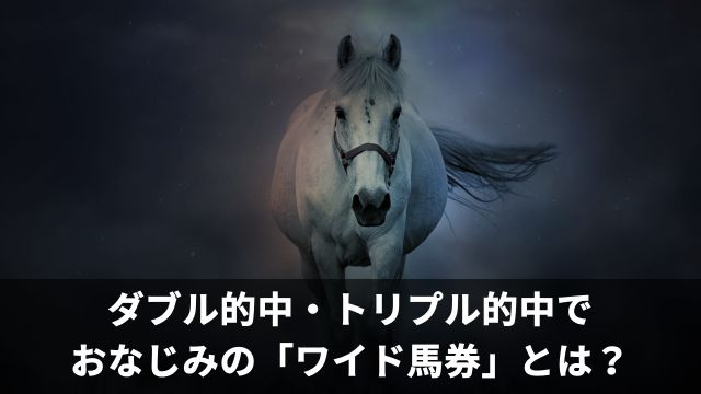 ダブル的中・トリプル的中でおなじみの「ワイド馬券」とは？