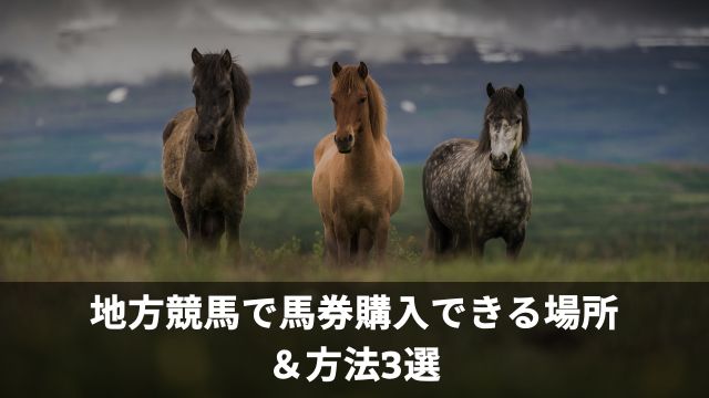 地方競馬で馬券購入できる場所＆方法3選