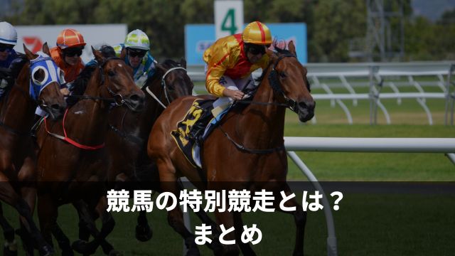 競馬の特別競走とは？まとめ