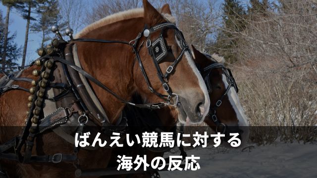 ばんえい競馬に対する海外の反応