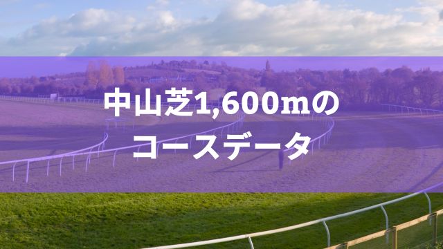 中山芝1,600mのコースデータ