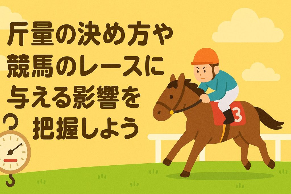 斤量の決め方や競馬のレースに与える影響を把握しよう