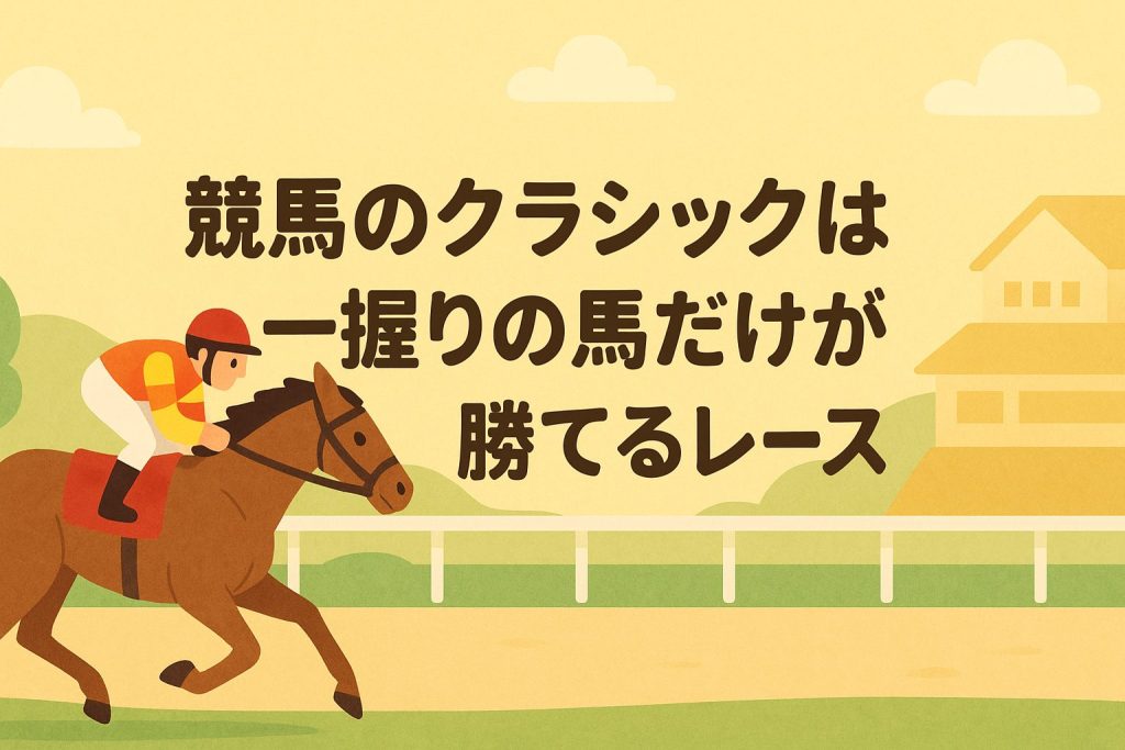 競馬のクラシックは一握りの馬だけが勝てるレース